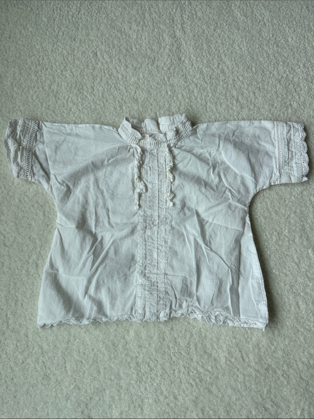 J. Crew White Girls Lace Trim Blouse